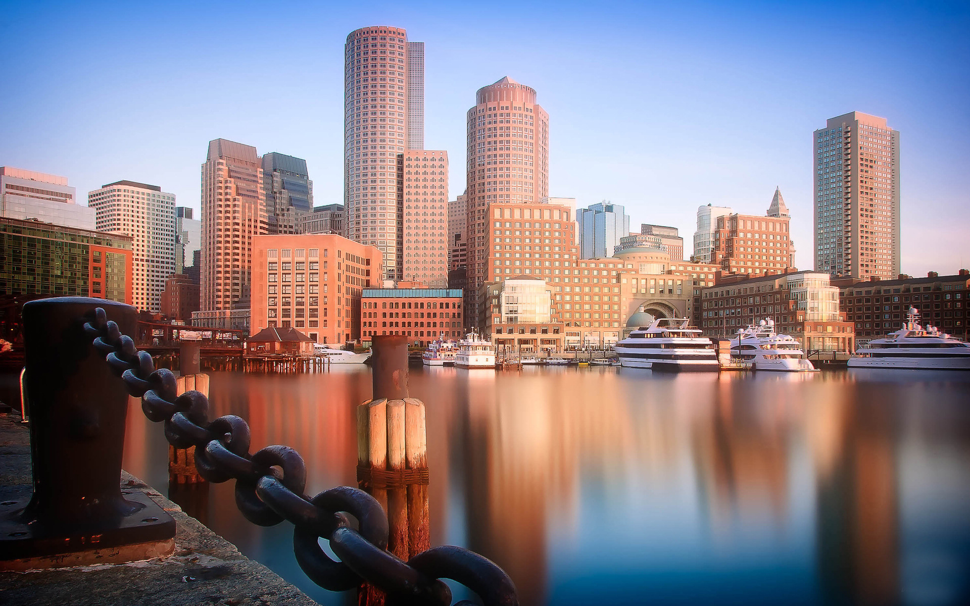 Boston Harbor Sunset