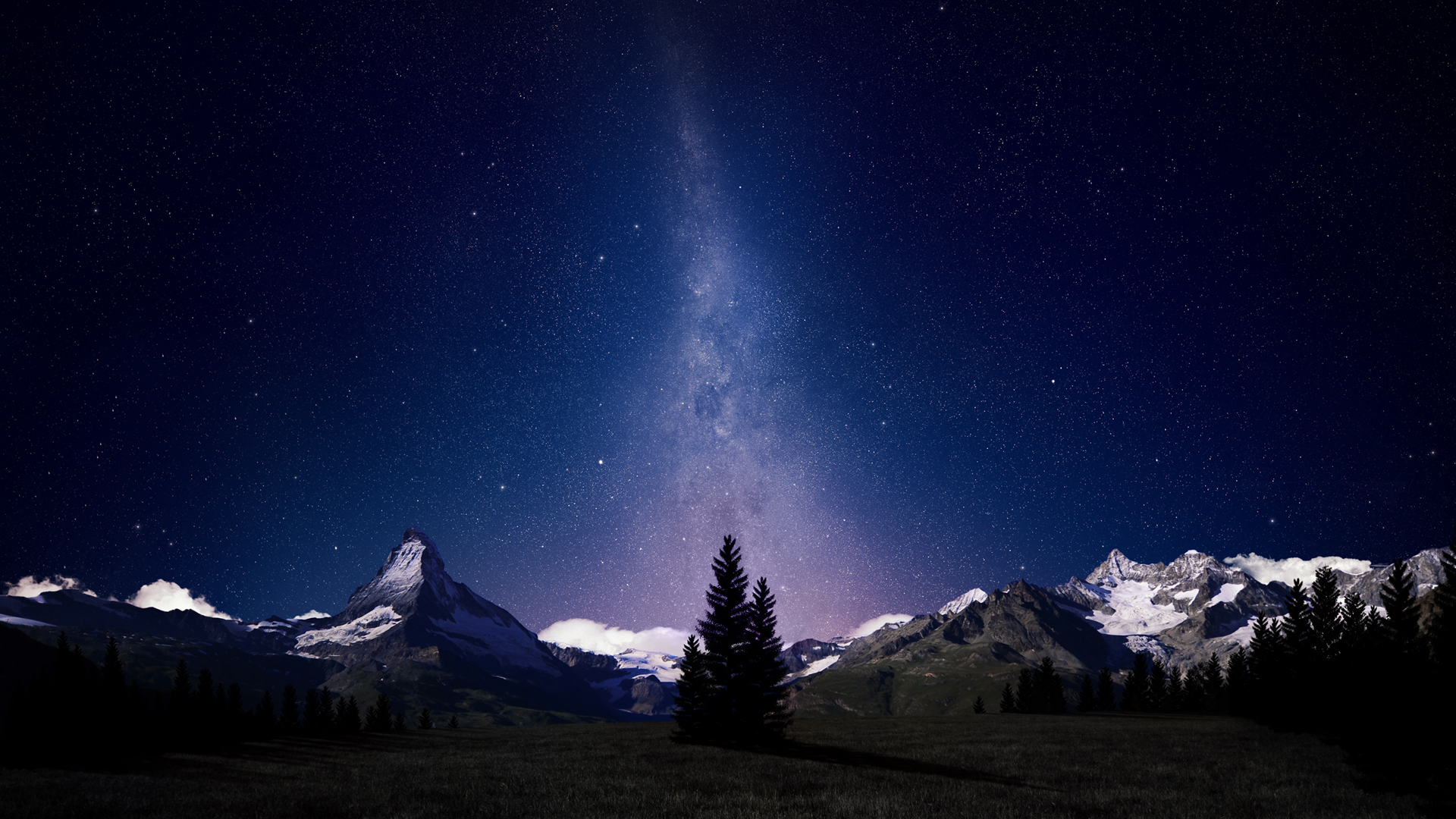 Starry Night Over the Mountains
