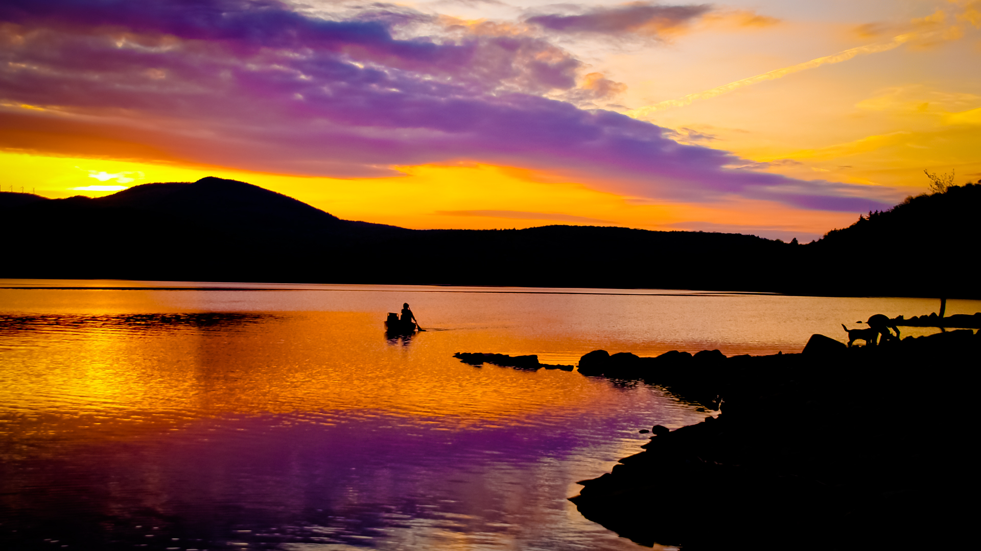 Tranquil Sunset by the Lake
