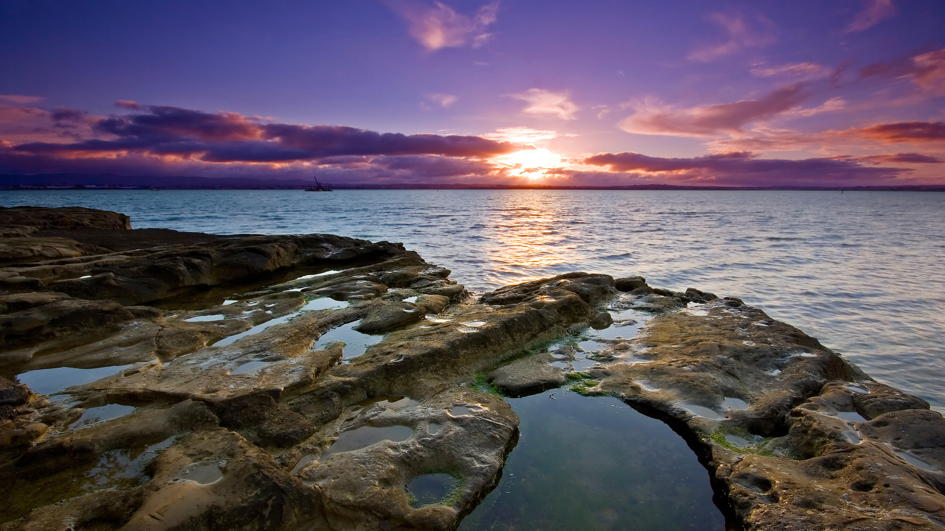 Rocky Sunset by the Sea